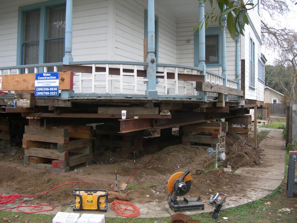 The house is under construction.