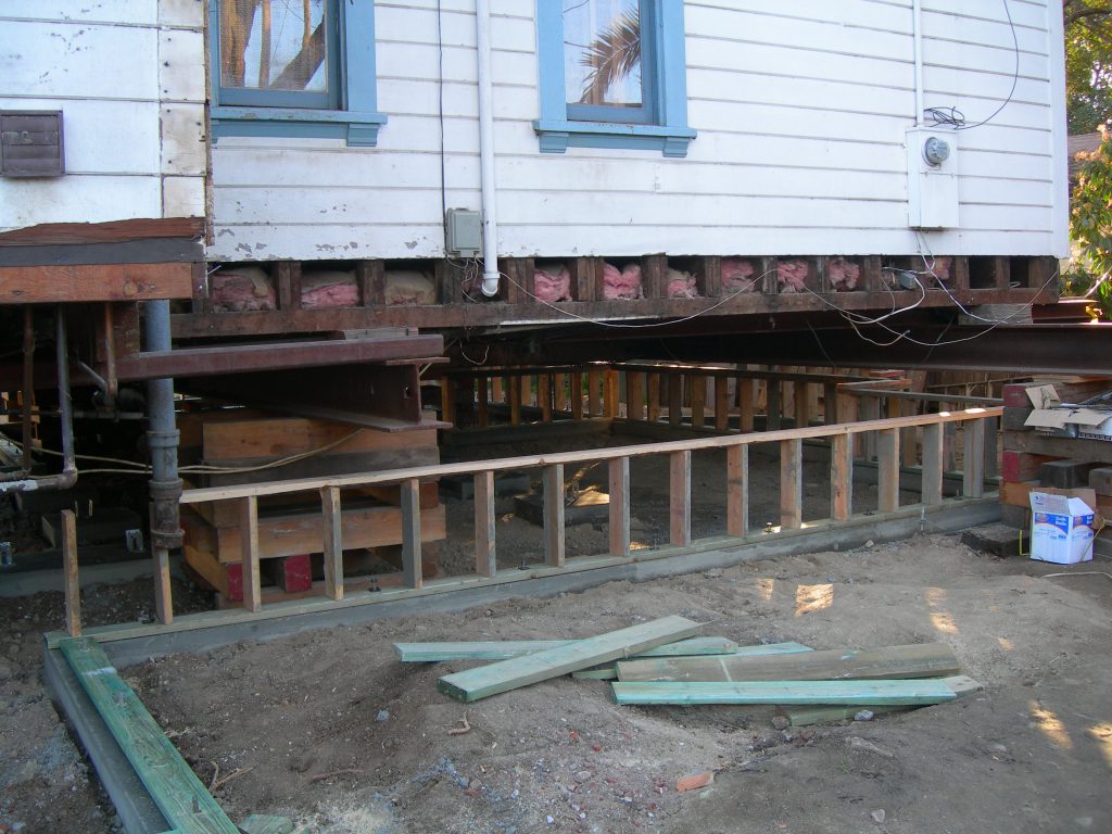 A house under construction.