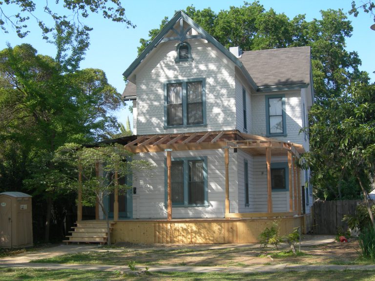 The house is under construction.