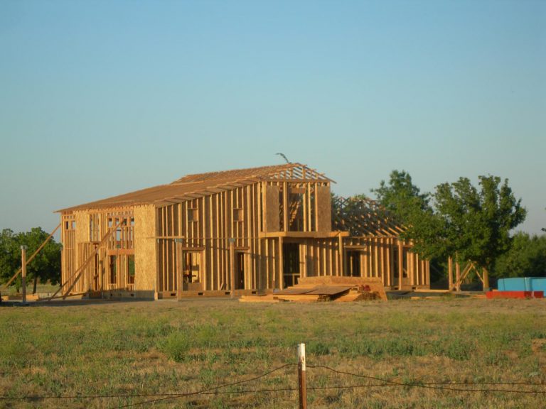 The house is under construction.