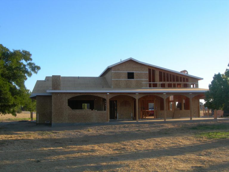 The house is under construction.