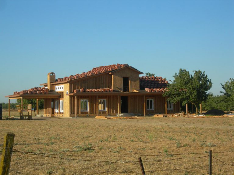 The house is under construction.