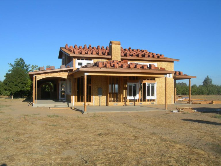 The house is under construction.