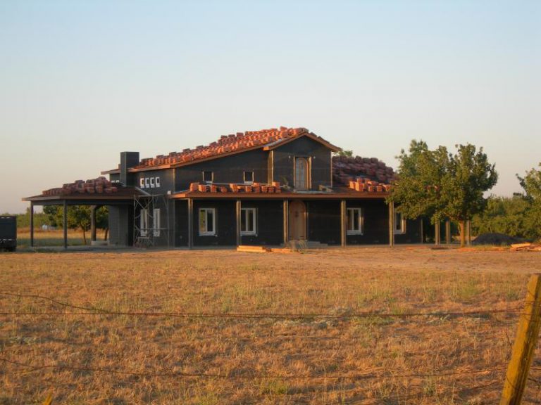 The house is black.