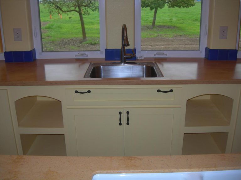 A sink in a kitchen.