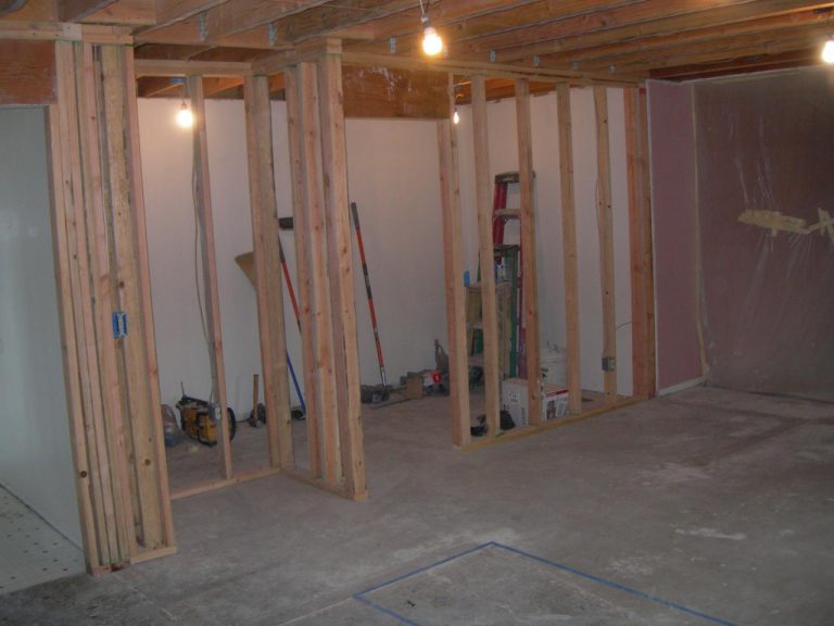 Wooden framing in the room.