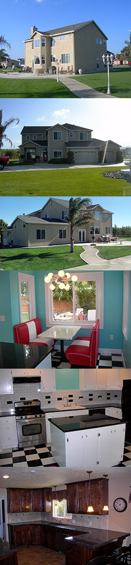 A collage of different pictures of a house showcasing testimonials.